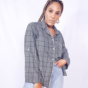 Victoria's Secret Plaid Button-Down